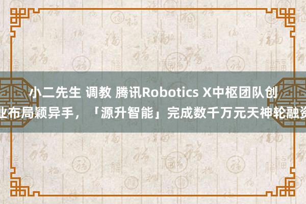 小二先生 调教 腾讯Robotics X中枢团队创业布局颖异手，「源升智能」完成数千万元天神轮融资